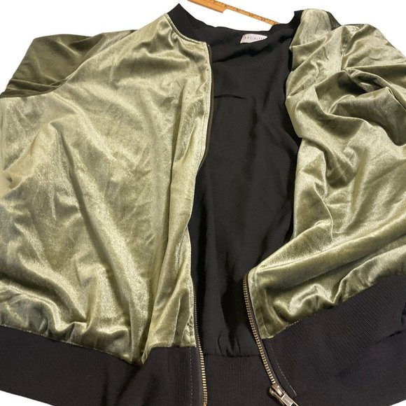 Socialite Jacket Olive Green Velvet Jacket‎ Women’s Size 3X Plus Full Zip - Picture 10 of 11
